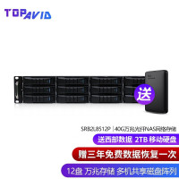 拓普(TOPAVID) SRB2L8512P 12盘 40G万兆光纤共享网络存储音视频制作 标配国行96TB 五年保修