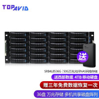 拓普(TOPAVID) SRB4L8536G 36盘 影视制作万兆共享网络存储 配四通道50G万兆光纤网络存储