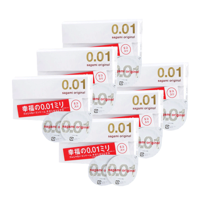 相模(SAGAMI) 日本原装进口 相模幸福0.01避孕套 5只装 6盒装