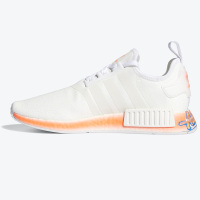 Adidas NMD_R1阿迪达斯白橙色拼色透气轻便跑步鞋男