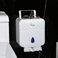 厕所纸巾盒抽纸盒防水卫生间卷纸盒免打孔置物架壁挂式创意收纳盒