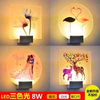 创意 led壁灯现代简约卧室床头灯客厅楼梯过道墙壁画灯具北欧壁灯