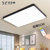 北欧超薄长方形led吸顶灯现代简约卧室灯大气客厅灯铁艺书房灯饰