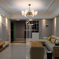 北欧风格灯具全铜客厅灯简约现代卧室魔豆吊灯餐厅网红灯饰分子灯