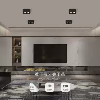 射灯单头天花灯双头明装筒灯led吸顶灯筒灯斗胆灯cob家用方形