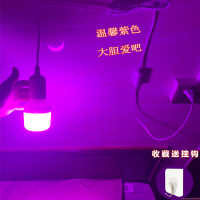 led插座diy带线蓝色粉紫红色小夜灯同款网红补光拍照神器
