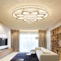 led客厅吸顶灯圆形现代简约水晶灯大气温馨家用卧室餐厅创意灯具
