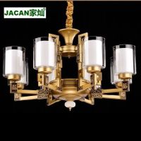 新中式玉石吊灯客厅餐厅卧室锌合金不生锈吊灯温馨客房灯