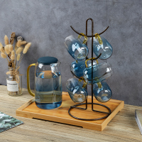 家用水杯架沥水托盘置物架收纳咖啡杯茶杯架倒挂马克杯架放杯子架