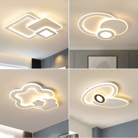 吸顶灯led卧室北欧创意温馨简约现代儿童房间灯三色变光主卧灯具