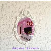 卧室公主镜美容院挂墙欧式化妆镜子壁挂大号高清梳妆镜少女心台式|白色5号镜子 其他