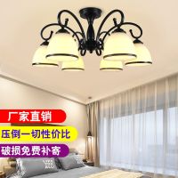 客厅吊灯简约美式乡村卧室灯吸顶北欧餐厅灯地中海欧式铁艺吊灯