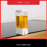 酒店浴室壁挂式手动双头沐浴露瓶子盒子给皂液器洗手液器|7001透明白色