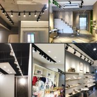 射灯led轨道灯节能cob服装店展厅明装筒灯商用聚光灯店铺导轨射灯