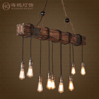 loft工业风格咖啡厅酒吧台创意个性灯具美式乡村餐厅复古怀旧吊灯