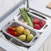 可伸缩厨房水槽置物架收纳用品神器碗筷蔬菜水果沥水篮家用菜篮子