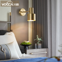 北欧轻奢全铜客厅背景墙壁灯创意过道墙灯浴室镜前灯卧室床头灯具