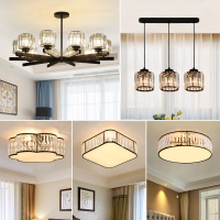 客厅吊灯轻奢后现代简约卧室餐厅水晶灯北欧全屋套餐组合网红灯具