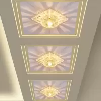 led水晶过道灯走廊灯玄关灯入户灯客厅吊顶筒灯射灯现代简约孔灯