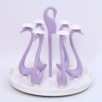 送杯刷玻璃杯架水杯挂架子茶杯架收纳架沥水杯架创意置物架沥水盘