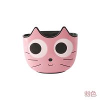 厨房水槽沥水篮水龙头沥水袋卡通水池挂篮免打孔收纳袋海绵置物架|猫咪沥水袋1个粉色