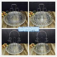 杯架不锈钢水杯挂架玻璃杯奶瓶沥水倒挂置物架茶杯架套装带沥水盘