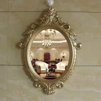 美容院镜子卫生间浴室镜壁挂梳妆台化妆镜欧式会所装饰镜厂家直销|小号828香槟金 其他