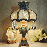 创意奢华结婚庆装饰调光台灯欧式台灯卧室田园布艺温馨公主床头灯