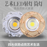 欧式led射灯cob美式筒灯客厅嵌入式卧室猫眼牛眼灯天花灯孔灯