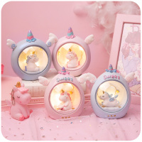 独角兽小夜灯梦幻少女心房间布置卧室睡眠浪漫创意ins风夜光灯