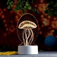 创意小礼品3d立体小夜灯插电床头灯梦幻简约现代卧室台灯生日礼物