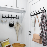 挂钩一排长条壁挂免打孔排钩玄关衣柜试衣间衣服衣帽钩墙壁挂衣架