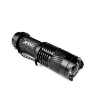 远射手电筒迷你伸缩变焦led强光手电笔夹款超亮充电电筒三档电筒