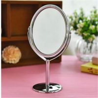 欧式双面放大台式旋转美容小镜子 便携随身化妆镜小号高清梳妆镜|3寸椭圆形