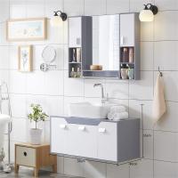 现代简约浴室柜组合卫浴柜吊柜面盆柜组合小户型洗手台盆柜洗漱台|90星空灰