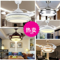 吊扇灯客厅 隐形风扇灯卧室餐厅现代简约家用带led的伸缩风扇吊灯