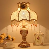 客厅奢华床头灯美式田园风台灯复古书房台灯欧式卧室