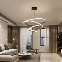 北欧餐厅灯吊灯现代简约创意书房办公灯个台客厅灯具圆环吸顶
