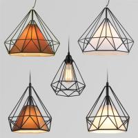 现代简约铁艺餐厅吧台灯具三头单头咖啡厅酒店工业风钻石吊灯灯饰