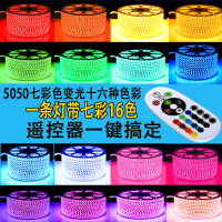 3014四彩闪烁灯带5050七彩16色rgb带遥控吊灯装饰灯带2835