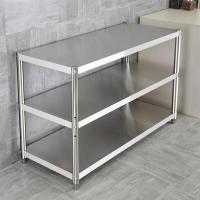 不锈钢厨房货架置物架3层加厚置物架储物架酒店厨具收纳微波炉架