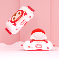 婴儿手口屁屁专用湿巾宝宝湿纸巾儿童湿巾纸红色盖装12大包