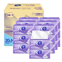 立体美抽纸3层纸巾m码100抽20包 印花餐巾纸家用面巾纸整箱eo