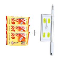 静电拖把静电除尘纸一次性无纺布湿巾吸尘纸擦地板家用吸毛发免洗|静电大拖把+3包静电干巾(组合装)