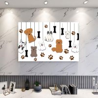 升级版电视机防尘罩布布艺家用42寸55寸58寸6|可爱小狗(加厚布料/后衬加长) 50英寸(宽120*高75cm)