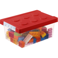 乐高玩具收纳箱儿童拼装积木分类整理箱零食收纳盒塑料储物箱