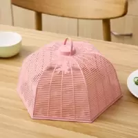 小号菜罩防苍蝇盖菜罩子餐桌遮菜防蚊防尘食物罩|5个装粉色