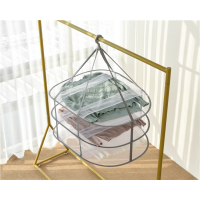 晒衣篮家用羊毛衫的防变形网兜蓝双层毛衣专用平铺架凉晾衣服神器|灰色长方形三层专晒毛衣羊绒衫