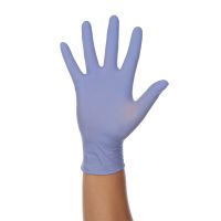 防护一次性手套pvc家用洗碗防水乳胶橡胶耐磨加厚丁晴手套|罗兰紫高弹20只 XL