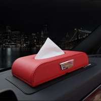适用于凯迪拉克atsl xt4 xts ct6 xt5车载纸巾盒纸巾套车用抽纸盒|红色（大标款）
